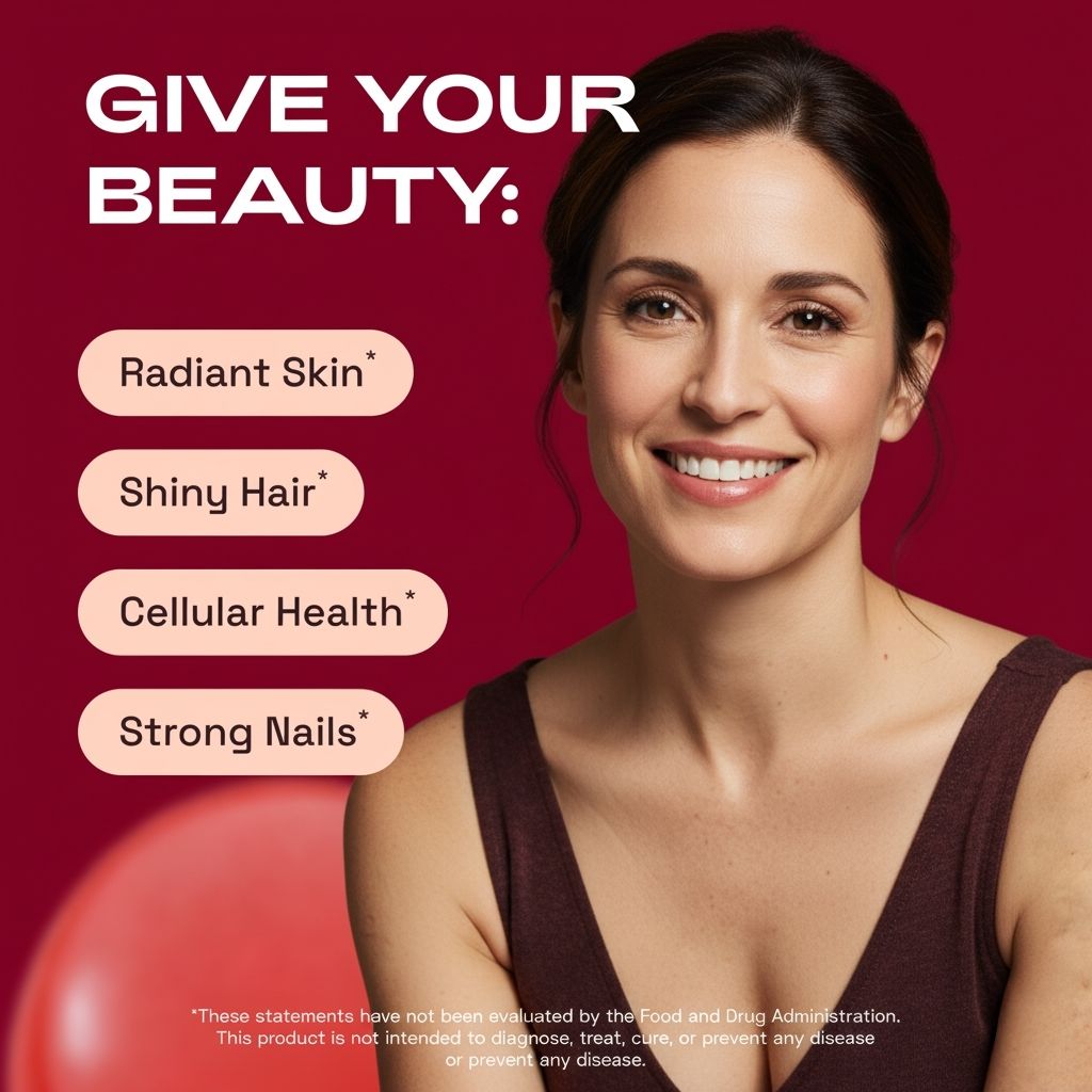 FloraGlow Beauty Complex – Ca AKG, MSM, Hyaluronic Acid, Biotin